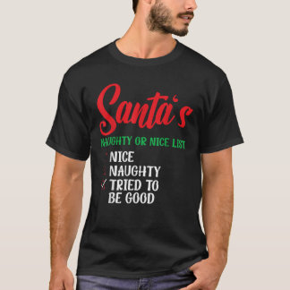Camiseta Lista de Quem se Porta Mal ou Bem do Papai Noel Te