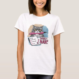 Camiseta Lista de Tarefas Pendentes de Gato Engraçado