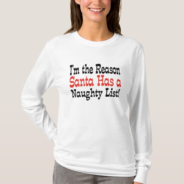 Camiseta Lista de Travessos do Papai Noel (Frente)