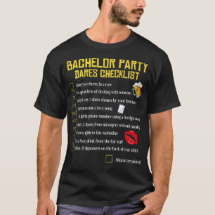 Camiseta Lista de Verificação da Festa de Despedida de Solt