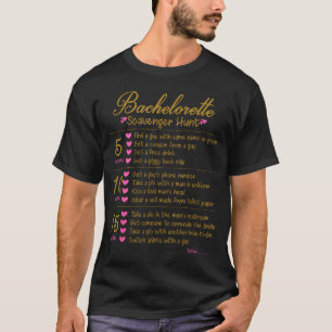 Camiseta Lista de Verificação de Caça ao Tesouro para Despe