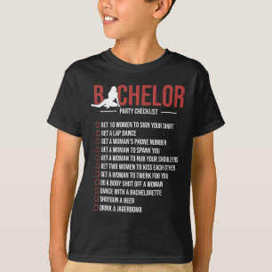 Camiseta Lista de Verificação de Despedida de Solteiro Dive
