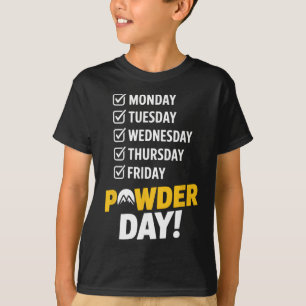 Camiseta Lista de Verificação de Dia de Neve Fim de Semana