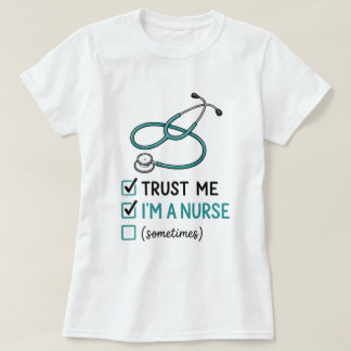 Camiseta Lista de Verificação de Enfermeira Engraç