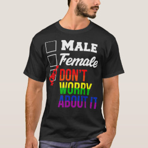 Camiseta Lista de verificação de gênero Orgulho gay do a