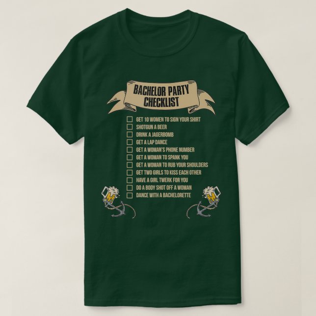 Camiseta Lista de verificação de licenciatura 1 (Frente do Design)