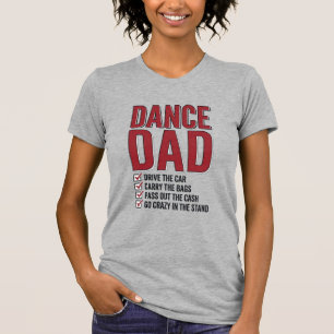 Camiseta Lista de Verificação de Pai de Dança Design de Gra