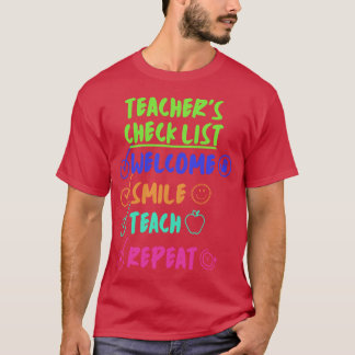 Camiseta LISTA DE VERIFICAÇÃO DE PROFESSORES engraçado