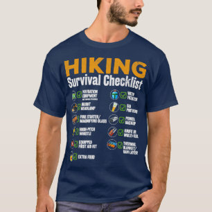Camiseta Lista de Verificação de Sobrevivência do Caminho