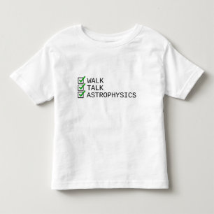 Camiseta Lista de verificação do bebê: Walk, Talk, Astro