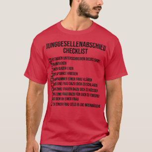 Camiseta Lista de Verificação para Noite de Despedida de So
