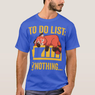 Camiseta Lista Engraçada De Panda Vermelha