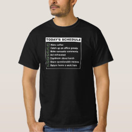 Camiseta Lista Engraçada De Trabalhos - Café, Gossip, Esgot