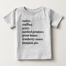 Lista Personalizada de Comida do Dia de Ação de Gr