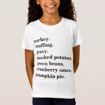 Lista Personalizada de Comida do Dia de Ação de Gr