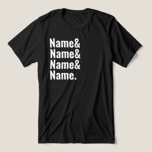 Camiseta Lista Personalizada de Nomes de Ampersand