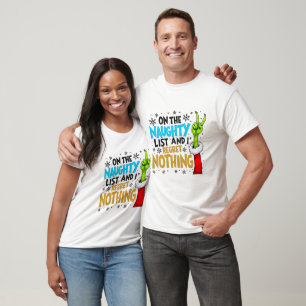 Camiseta Lista Travessa de Natal Criatura Azul e Dourado De