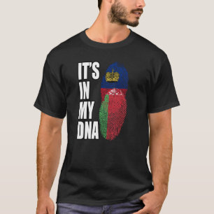 Camiseta Listenstaine E Bandeira Do Patrimônio Da Mistura D