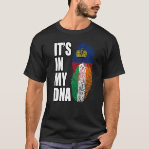 Camiseta Listenstaine E Irish Mix DNA Heritage Flag