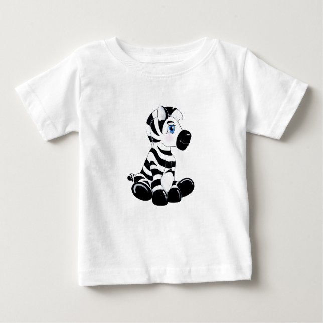 Camiseta Listra a zebra do bebê (Frente)