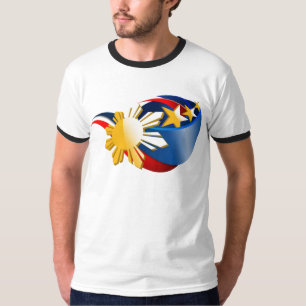 Camiseta Listra preta vermelha do T da estrela de Sun 3