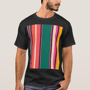 Camiseta Listras coloridas retrorreflectoras, fundo abstrat