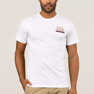 Camiseta Listras de Três Estrelas Básicas de Verão para Hom