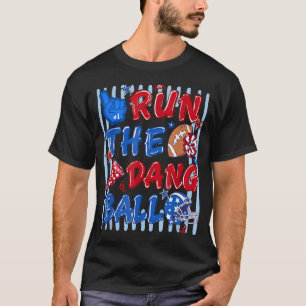 Camiseta Listras Divertida Temporada de Futebol Dia de Jogo