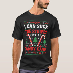 Camiseta Listras Divertidas de Bengala de Natal