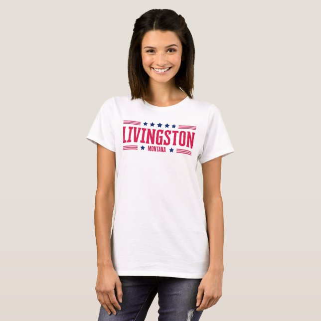 Camiseta Listras e Estrelas do LIVINGSTONE MONTANA (Frente Completa)