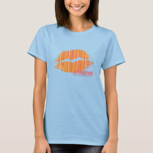 Camiseta Listras finas alaranjadas