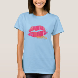 Camiseta Listras finas magentas