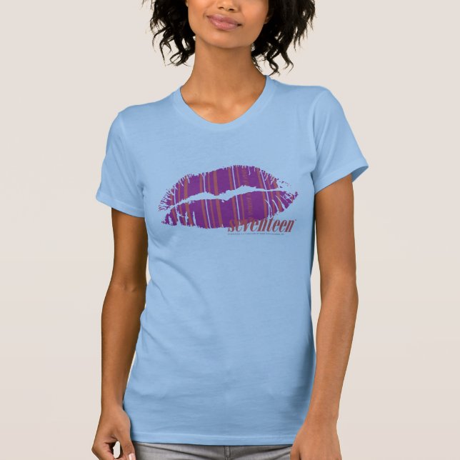 Camiseta Listras finas roxas (Frente)