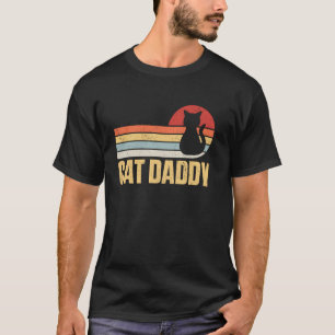 Camiseta Listras Horizontais Papai Gato Pôr do Sol Retro Am