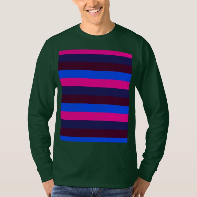 Camiseta Listras neon à meia-noite (Frente)