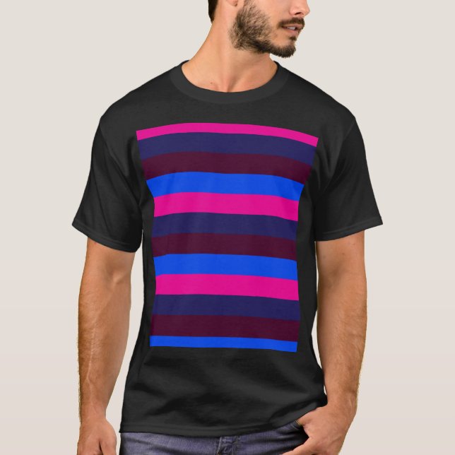 Camiseta Listras neon à meia-noite (Frente)