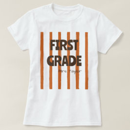 Camiseta Listras personalizadas da 1ª série escolar Nome do