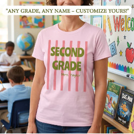 Camiseta Listras Personalizadas da 2ª Série Escolar Nome da
