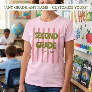 Camiseta Listras Personalizadas da 2ª Série Escolar Nome da