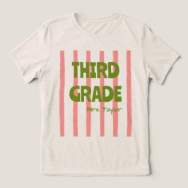 Camiseta Listras Personalizadas da 3ª Série Escolar Nome da