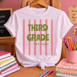 Camiseta Listras Personalizadas da 3ª Série Escolar Nome da