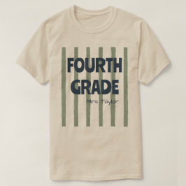 Camiseta Listras Personalizadas da 4ª Série Escolar Nome do