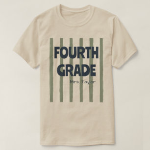 Camiseta Listras Personalizadas da 4ª Série Escolar Nome do