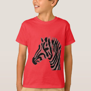 Camiseta Listras preto e branco do impressão da zebra
