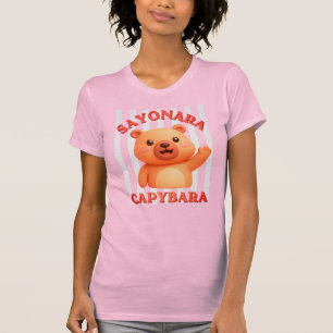 Camiseta Listras Retrô de Verão SAYONARA CAPYBARA Professor