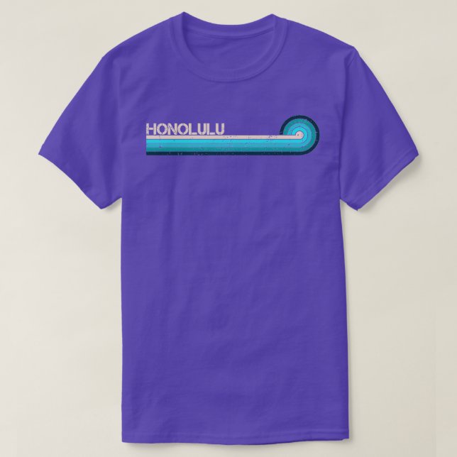 Camiseta Listras Retro Honolulu TSirt (Frente do Design)