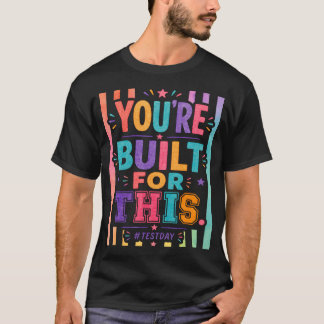 Camiseta Listras Retrô Você Consegue Dia de Teste Testando
