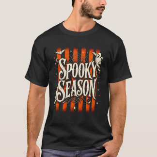 Camiseta Listras Temporada Assustadora de Halloween Fantasm