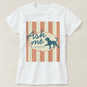Camiseta Listras Terracota Nome Golden Doodle Pers