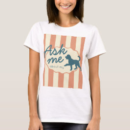 Camiseta Listras Terracota Nome Golden Doodle Pers